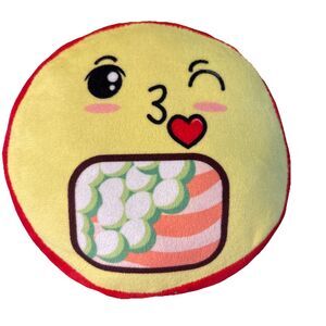 Fiesta 7" Sushi Plush Maki Roll Kiss Emoji Mini Pillow